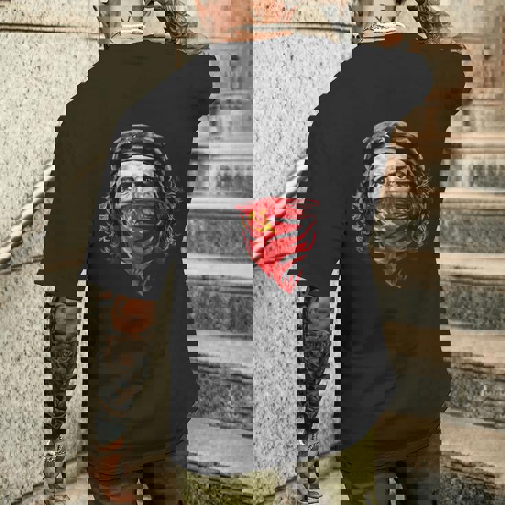 チェゲバラソビエトハンマーと鎌 レッドバンダナ メンズTシャツ バックプリント 彼への贈り物