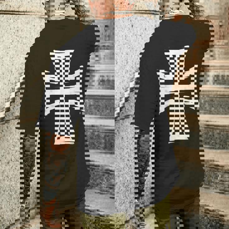 チェーンメール 面白い 中世の騎士 レン・フェア 馬上槍試合 メンズTシャツ バックプリント 彼への贈り物