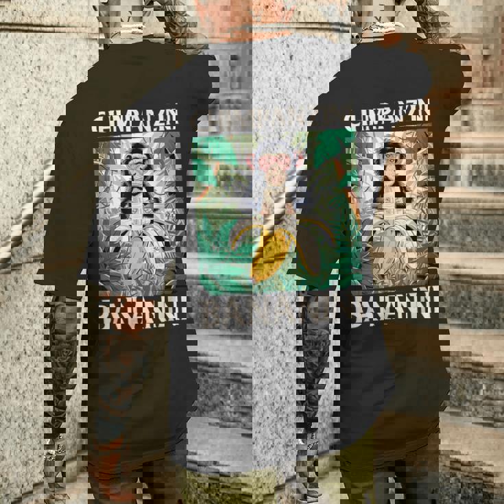 チンパンジーニ バナニーニ イタリアン ブレイン ロート ミーム メンズTシャツ バックプリント 彼への贈り物