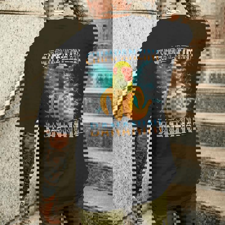 チンパンジーニ バナニーニ イタリアンブレイン 長袖tシャツ メンズTシャツ バックプリント 彼への贈り物