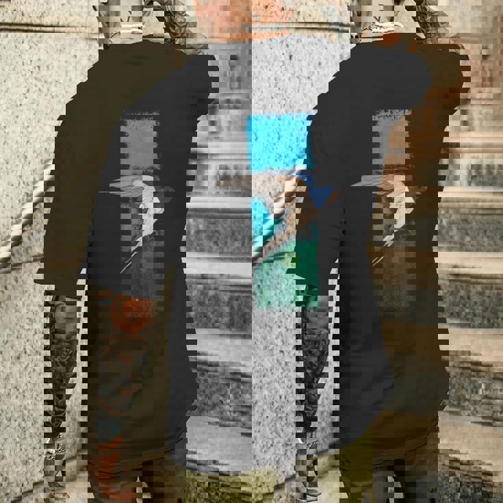 ツバメ鳥のグラフィック メンズTシャツ バックプリント 彼への贈り物