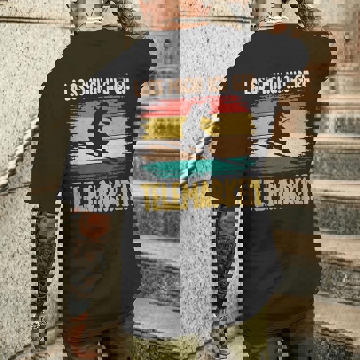 テレマーク Lass Mich Ich Geh Telemarken スキー メンズTシャツ バックプリント 彼への贈り物