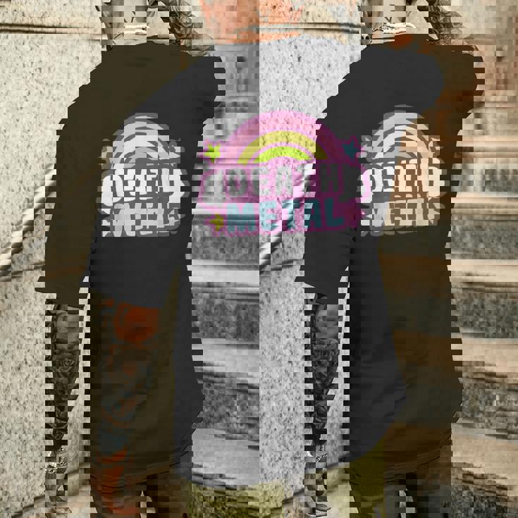 デスメタルレインボー メンズTシャツ バックプリント 彼への贈り物