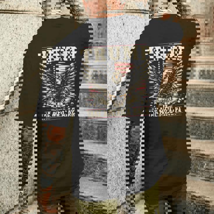 トランプ 2024 テイク・アメリカ・バック トランプ大統領 長袖tシャツ メンズTシャツ バックプリント 彼への贈り物