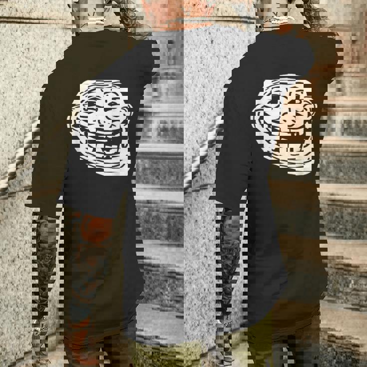 トロール フェイス ミーム ファニー ダンク ミーム トロールフェイス メンズTシャツ バックプリント 彼への贈り物