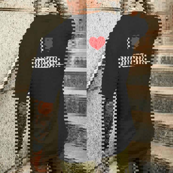 ドッジボール スポーツが大好き 面白いドッジボール愛好家 メンズTシャツ バックプリント 彼への贈り物