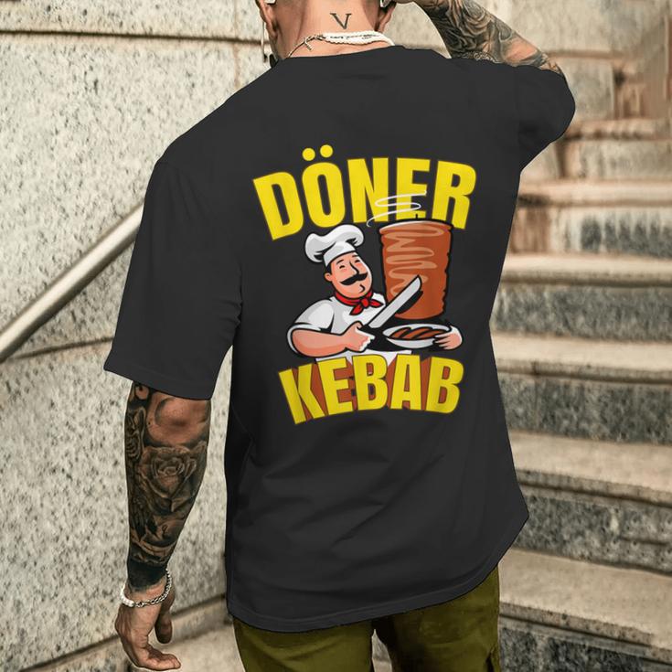 ドネルケバブドネルケバブドネルケバブグリルドネルケバブドネルケバブ メンズTシャツ バックプリント 彼への贈り物