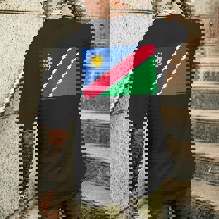 ナミビアの国旗 メンズTシャツ バックプリント 彼への贈り物