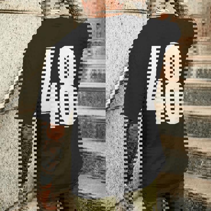 ナンバーフォーティーエイト 48 スポーツチーム制服 誕生日 48 メンズTシャツ バックプリント 彼への贈り物