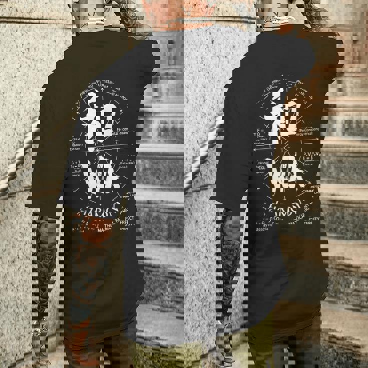 ハーモニー 漢字 和 天秤 解剖学 日本土産 長袖tシャツ メンズTシャツ バックプリント 彼への贈り物