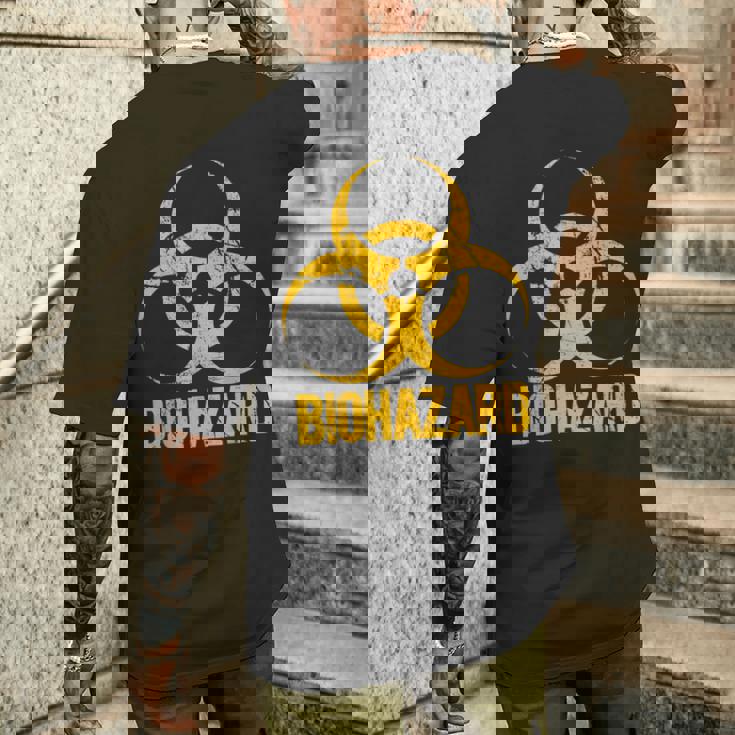 バイオハザード グランジスタイル アンティーク調 毒性 ビンテージ メンズTシャツ バックプリント 彼への贈り物