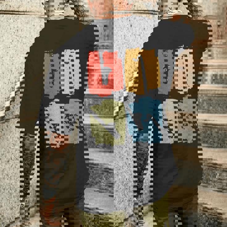 バス クラリネット レトロ メンズTシャツ バックプリント 彼への贈り物