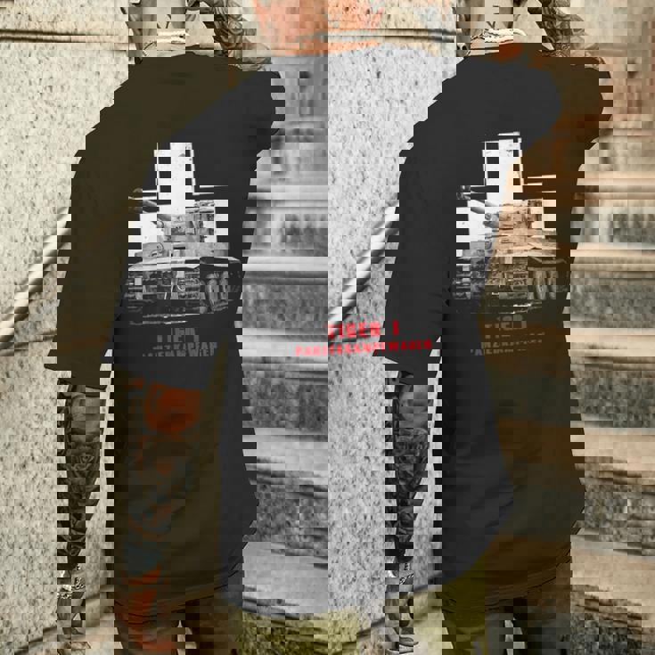 バトルタンクww2戦車タイガーi メンズTシャツ バックプリント 彼への贈り物