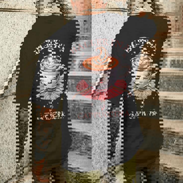 バレリーナ カプチーノ ミーム ブレイン イタリアン メンズTシャツ バックプリント 彼への贈り物