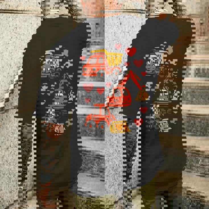 バレンタインデー 建設トラック 面白い 67 男の子 幼児 メンズTシャツ バックプリント 彼への贈り物