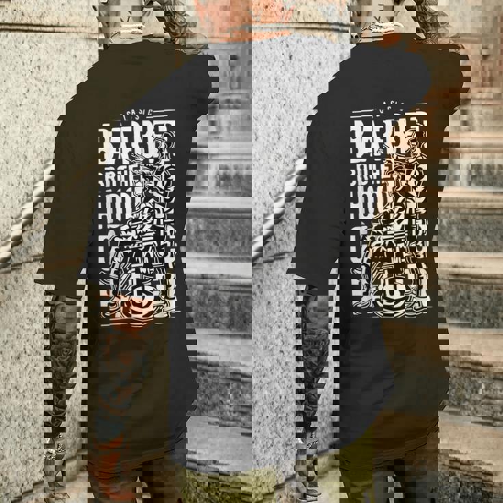 バーバーショップ メンズ バーバー ビアード メンズTシャツ バックプリント 彼への贈り物