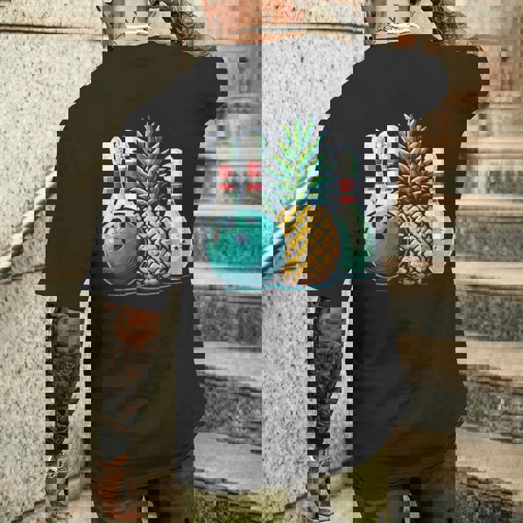 パイナップルボウリング メンズTシャツ バックプリント 彼への贈り物