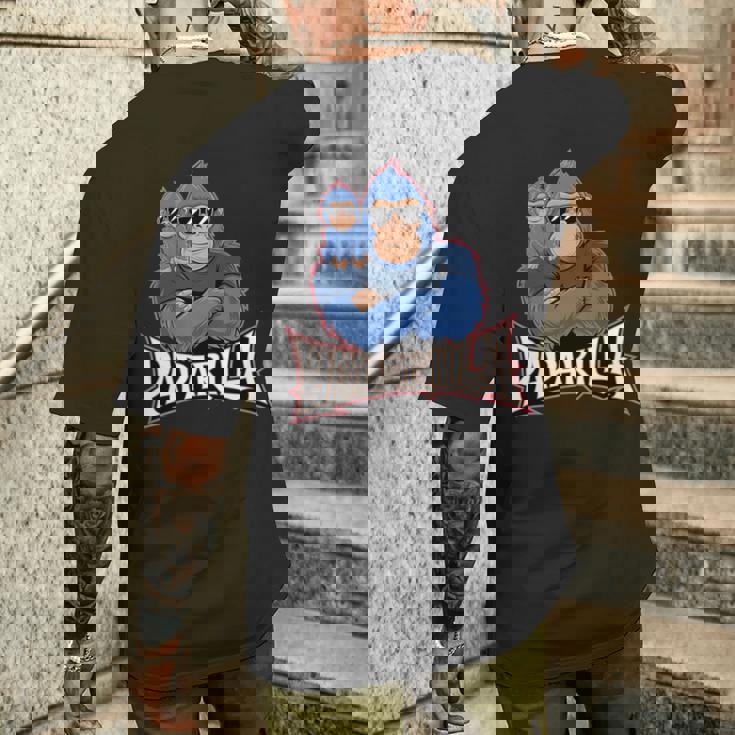 パパリラ 父娘ゴリラ 長袖tシャツ メンズTシャツ バックプリント 彼への贈り物