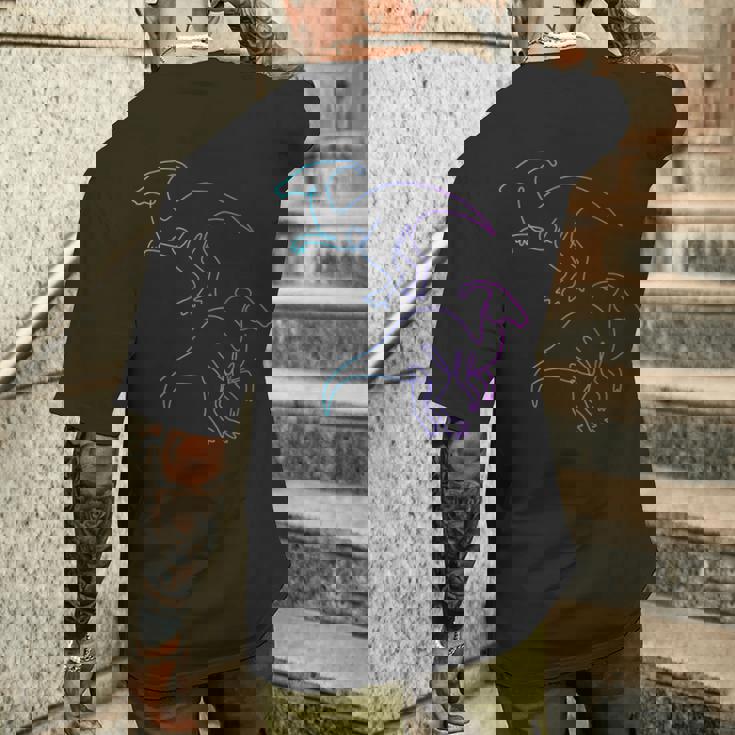 パラサウロロフィーニ ハドロサウルダエ 恐竜 パラサウロロフス メンズTシャツ バックプリント 彼への贈り物