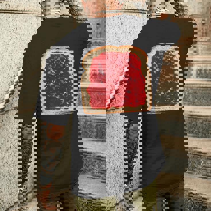 パン ジャムトースト グルテン メンズTシャツ バックプリント 彼への贈り物