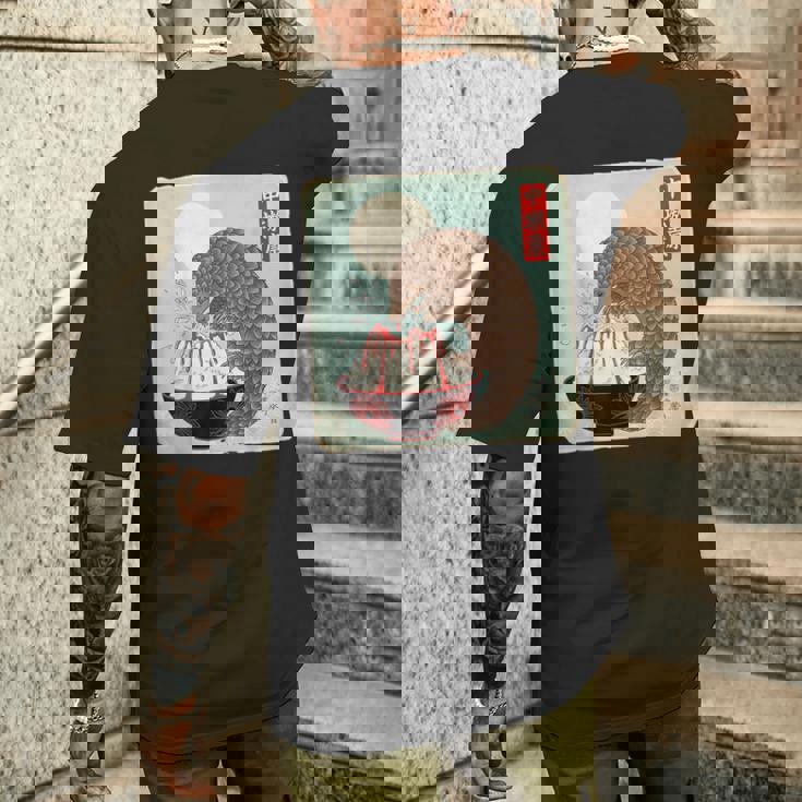 パンゴリン かき氷 かき氷 メンズTシャツ バックプリント 彼への贈り物