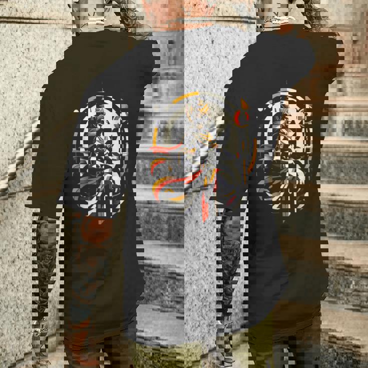 ヒンドゥー教 ハヌマーン ヒンドゥー教 哲学 神 スピリチュアリティ メンズTシャツ バックプリント 彼への贈り物