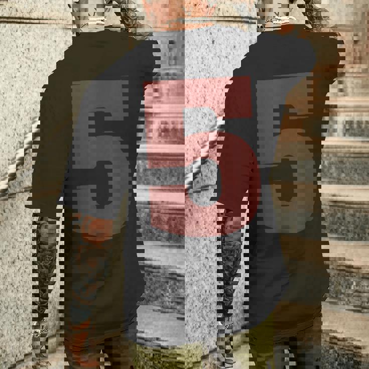 ビッグマルーン カラー ダークレッド ナンバー5 5 メンズTシャツ バックプリント 彼への贈り物