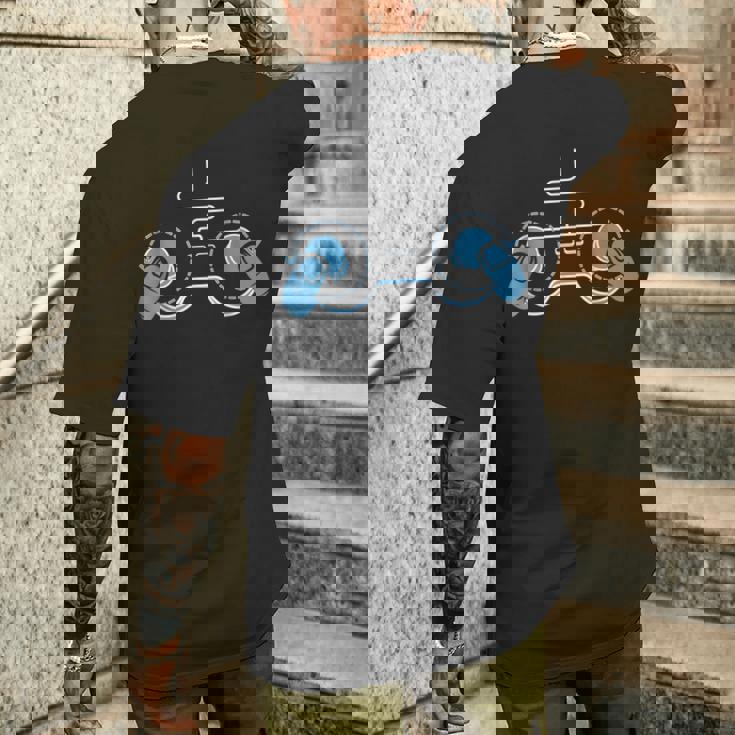 ビデオゲームコントローラー おもしろおっぱい ゲーマー メンズTシャツ バックプリント 彼への贈り物