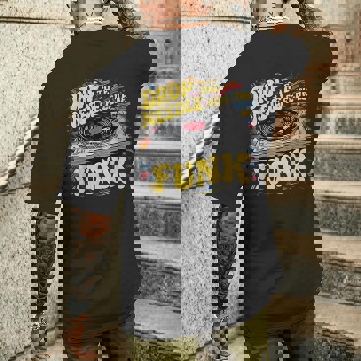 ビニールファンキー音楽愛好家 面白いファンクコスチューム メンズTシャツ バックプリント 彼への贈り物