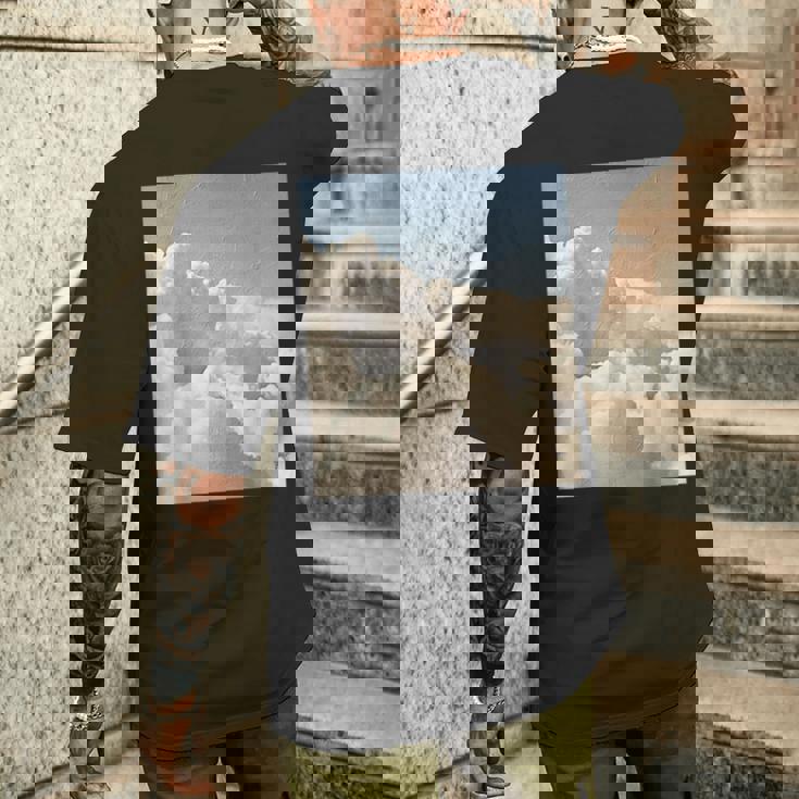 ビンテージクラウドエステティックドリームコア メンズTシャツ バックプリント 彼への贈り物