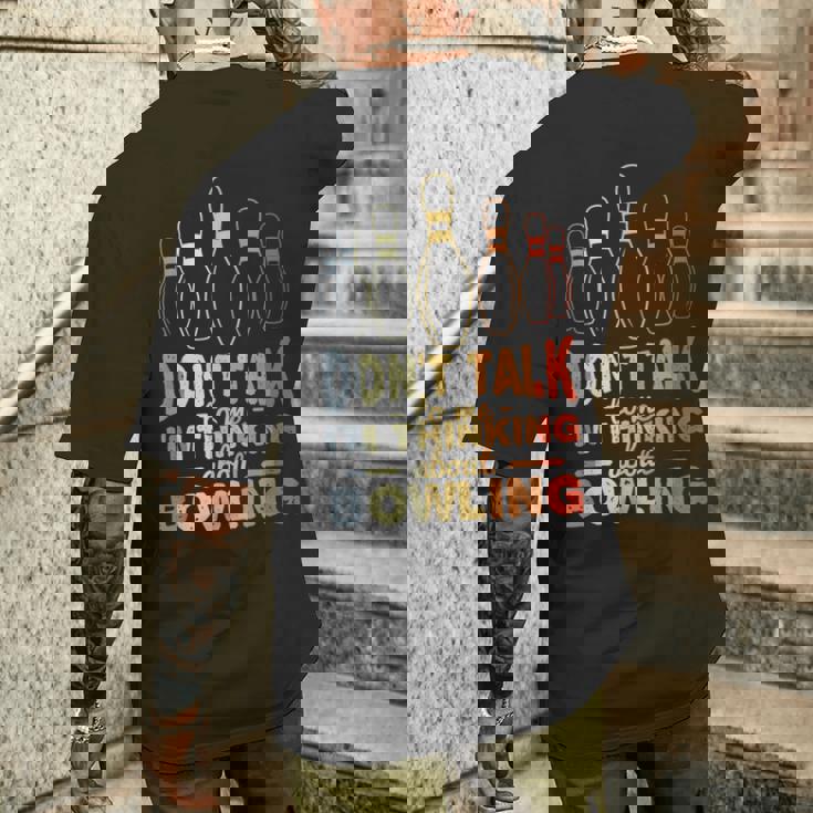 ビンテージボウリングジョークボウリングスポーツ メンズTシャツ バックプリント 彼への贈り物