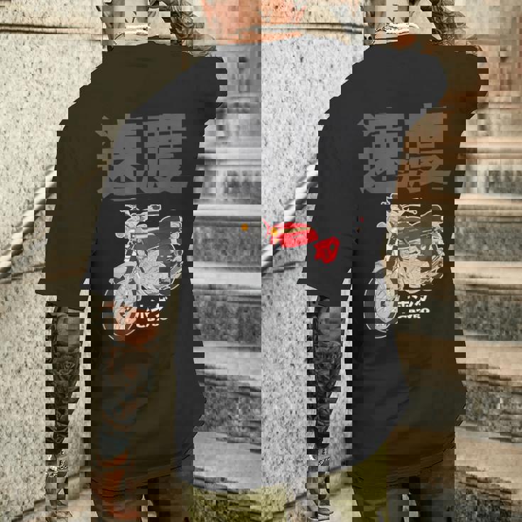 ビンテージ日本製cb750オートバイデザイン メンズTシャツ バックプリント 彼への贈り物