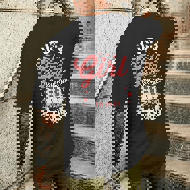 ピアノ ピアノ ジャズ キーボード 作曲家 ピアノプレーヤー メンズTシャツ バックプリント 彼への贈り物