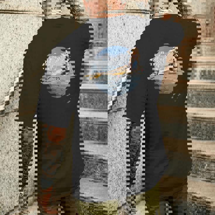 ピンアップww2 B-17爆弾空軍ヴィンテージ メンズTシャツ バックプリント 彼への贈り物