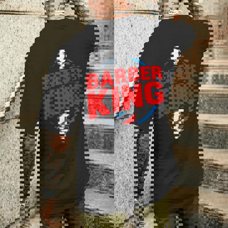 ファニー バーバー キング ヘアスタイリスト ヘアドレッサー バーバーショップ ポール メンズTシャツ バックプリント 彼への贈り物