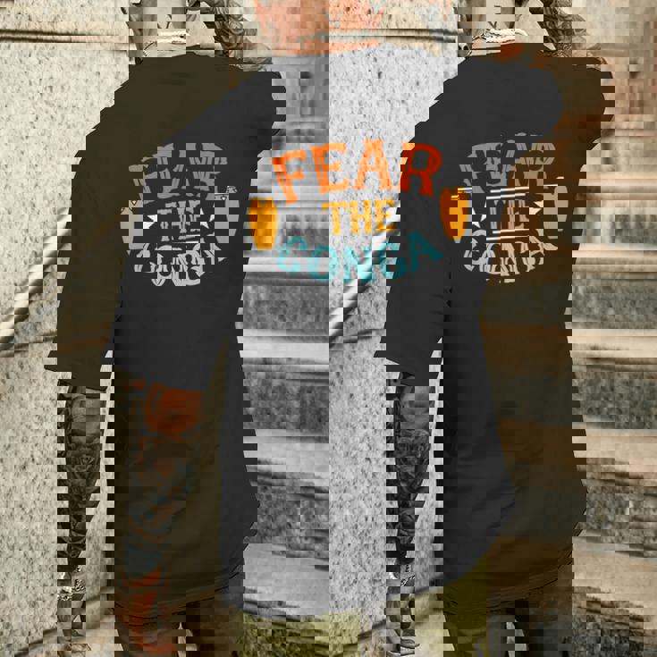 フィア ザ コンガ 不滅 コンガ 楽器 コンガ メンズTシャツ バックプリント 彼への贈り物