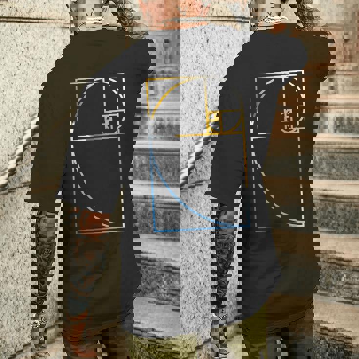 フィボナッチ黄金比幾何学数学tシャツ 長袖tシャツ メンズTシャツ バックプリント 彼への贈り物