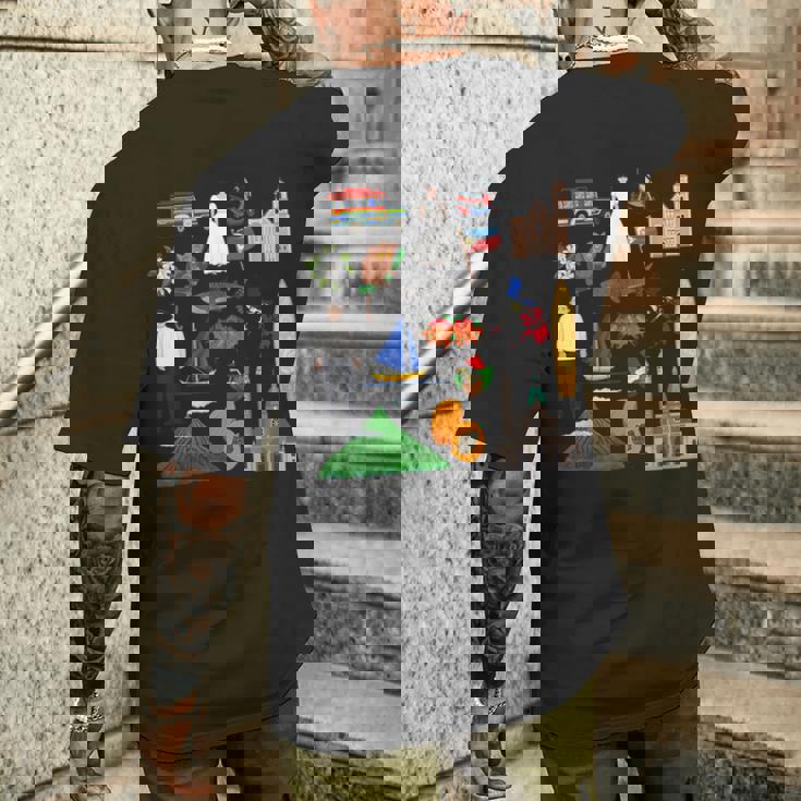 フィリピン フィリピンのアイコン お土産旅行 メンズTシャツ バックプリント 彼への贈り物