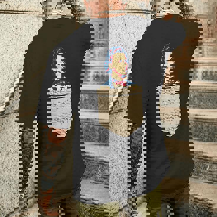 フレデリック・ショパン レトロ プロパガンダ メンズTシャツ バックプリント 彼への贈り物