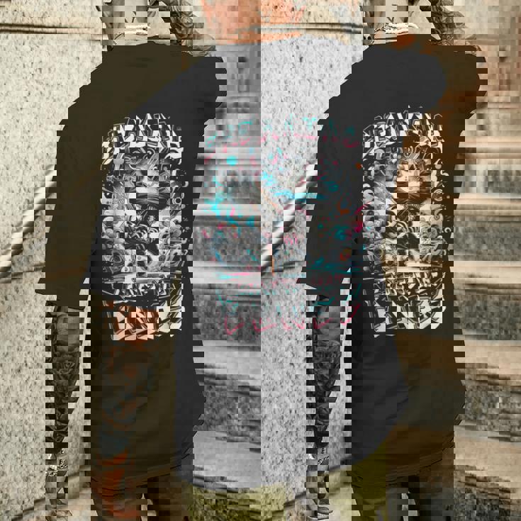 ブレイクダンス Bボーイ スタント ストリートダンサー Breaking Limits メンズTシャツ バックプリント 彼への贈り物