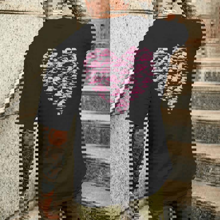 ブロブフィッシュ ラブ 深海 魚 海 動物 ハート ブロブフィッシュ メンズTシャツ バックプリント 彼への贈り物