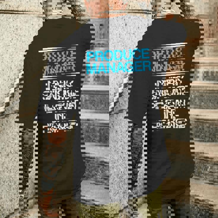 プロデュースマネージャー 食料品店スーパーバイザー メンズTシャツ バックプリント 彼への贈り物