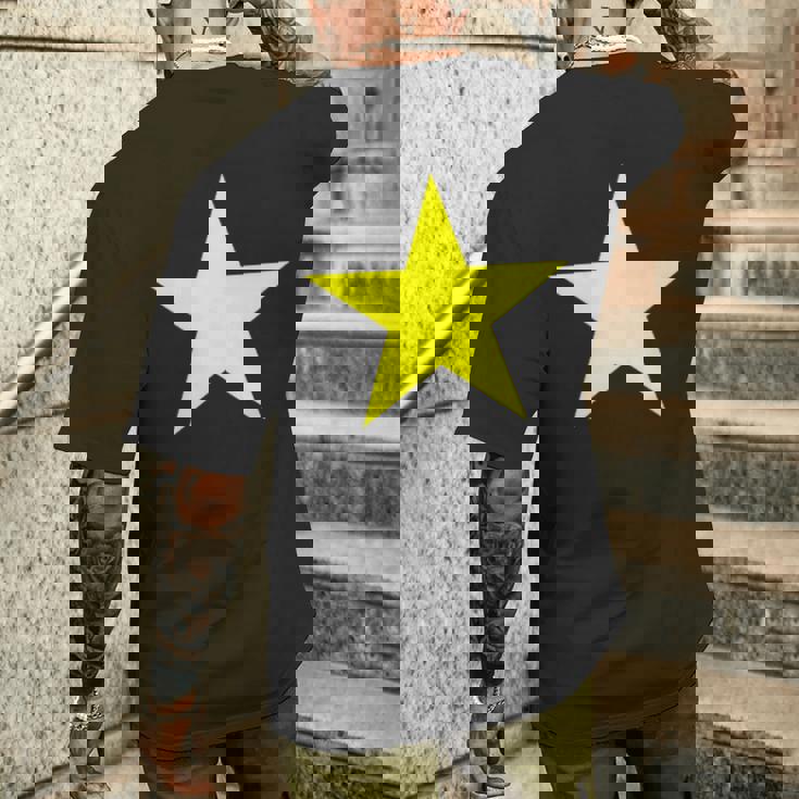 ベトナム国旗 星 ベトナム国旗ハノイ サイゴン メンズTシャツ バックプリント 彼への贈り物