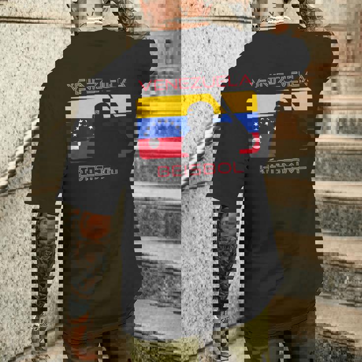 ベネズエラ Beisbol 野球旗 ベネズエラ スポーツファンen メンズTシャツ バックプリント 彼への贈り物