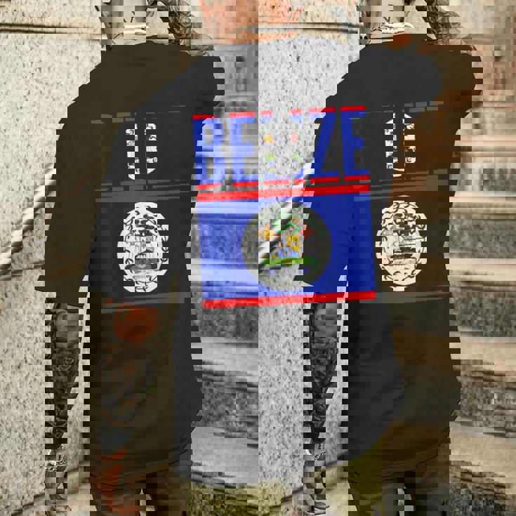 ベリーズ ベリーズの国旗 メンズTシャツ バックプリント 彼への贈り物