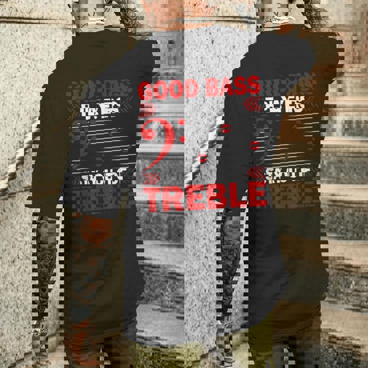 ベース ギター ミュージシャン ロックバンド Edm ミュージック ベーシスト プレーヤー メンズTシャツ バックプリント 彼への贈り物