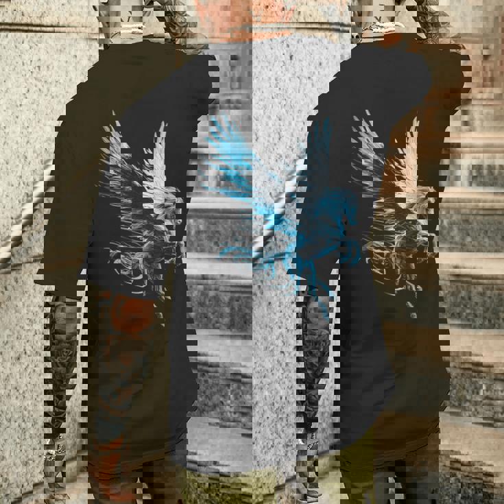 ペガサスユニコーンモチーフイラスト メンズTシャツ バックプリント 彼への贈り物