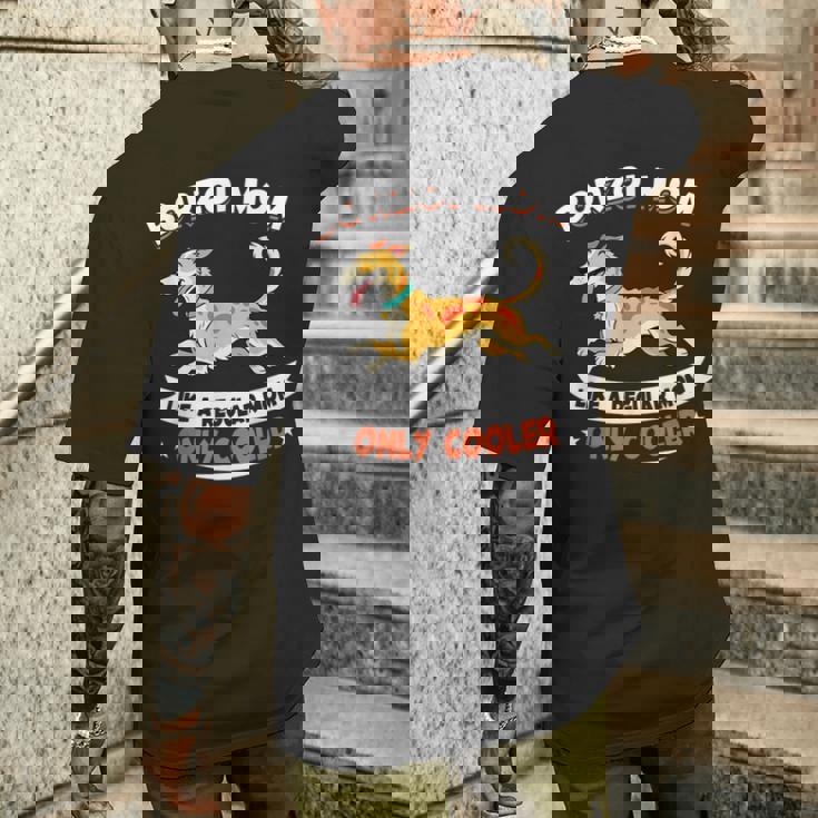 ボルゾイママ、まるで普通のママ専用クーラー-ボルゾイ犬 メンズTシャツ バックプリント 彼への贈り物