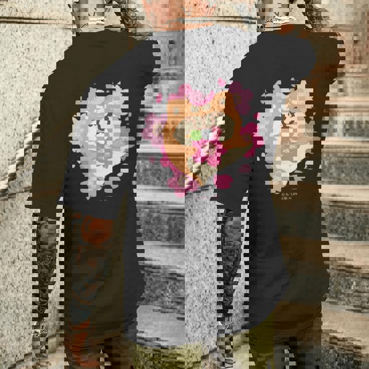 ボンレス犬とボンレス猫 桜 ボンレス犬 メンズTシャツ バックプリント 彼への贈り物