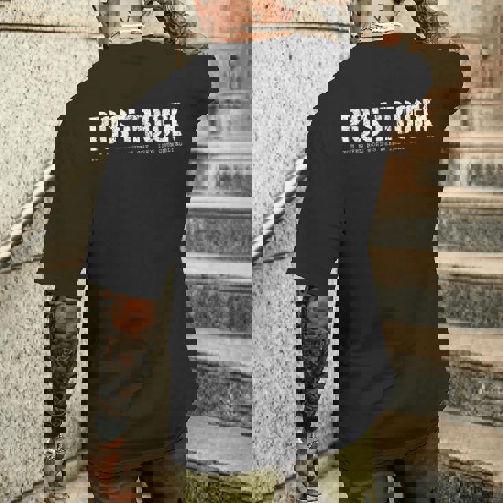 ポストロックミュージック メンズTシャツ バックプリント 彼への贈り物